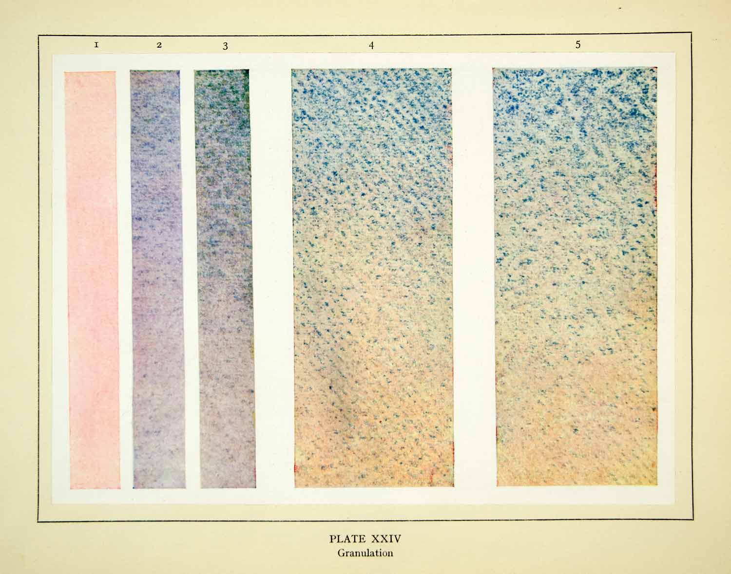 1930 Print Watecolor Technique Exercise Granulation Color Theory Blue XAEA4