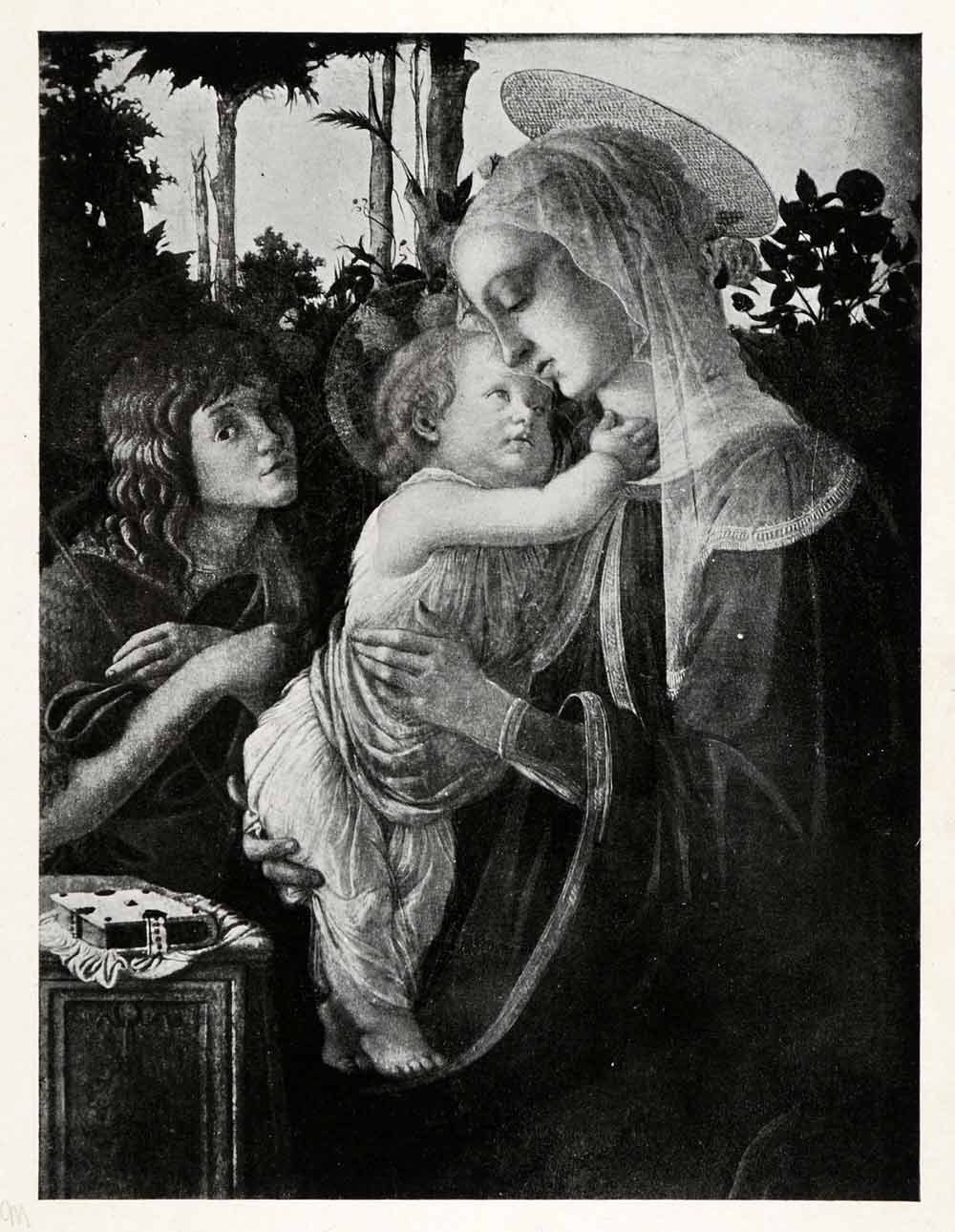 1903 Print Alessandro Botticelli Religious Art Virgin Mary Baby Jesus St XAF1