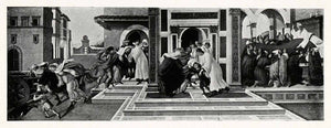 1903 Print Alessandro Botticelli Painting Religion Art Saint Zenobius Life XAF1