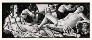 1903 Print Sandro Botticelli Art Mars Venus Mythical Satyrs Greek Gods XAF1