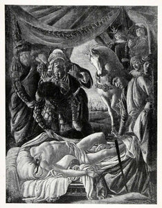 1903 Print Botticelli Art Holofernes Beheaded Body Murder Hebrew Jewish XAF1