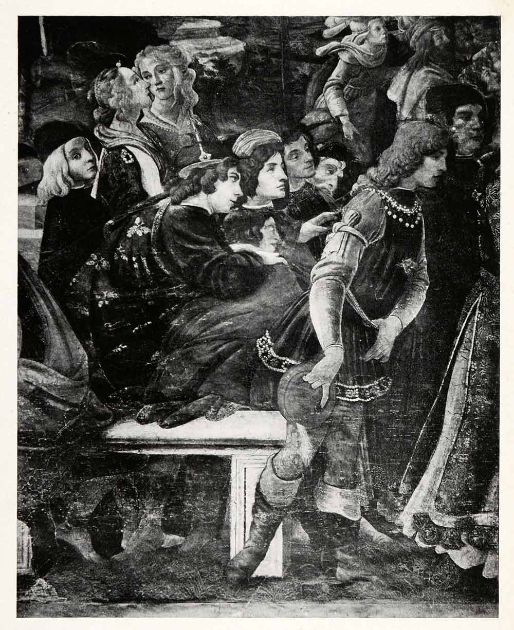 1903 Print Sandro Botticelli Religious Art Detail Leper Sacrifice Jesus XAF1