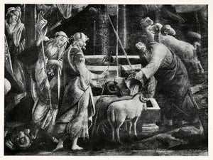 1903 Print Sandro Botticelli Religious Art Detail Prophet Moses Jethro XAF1