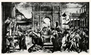 1903 Print Alessandro Botticelli Religious Art Korah Dathan Abiram XAF1