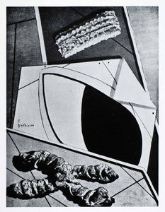 1941 Print Greetings Distant Friend Giorgio de Chirico Paper Surrealism Eye XAF2