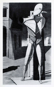 1941 Print Troubadour Figure Performer Middle Ages Giorgio de Chirico XAF2