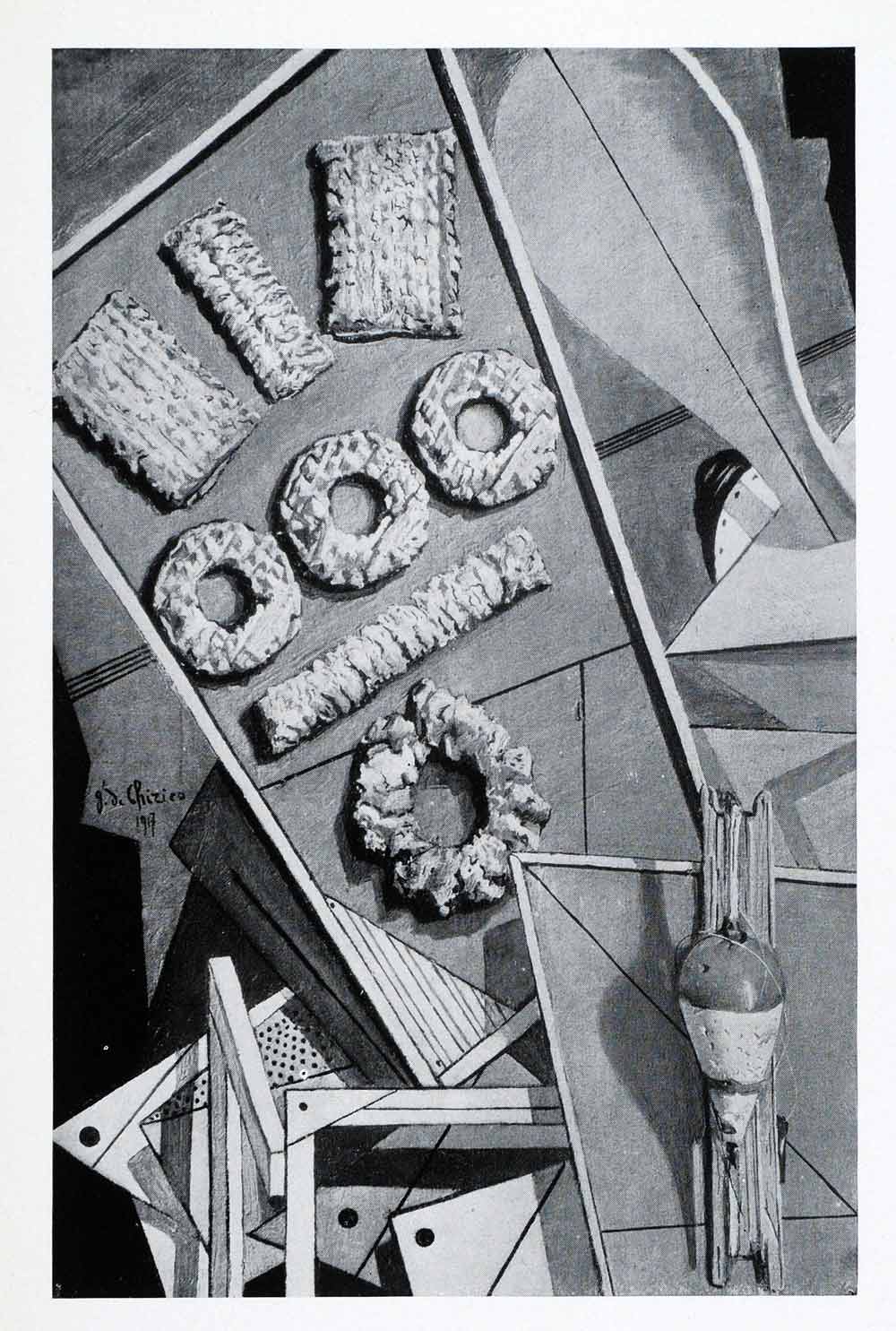1941 Print Small Metaphysical Interior Fishing Lure Thread Giorgio de XAF2