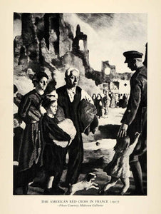 1941 Print Waldo Peirce Art Medical American Red Cross France Nuns World XAF3