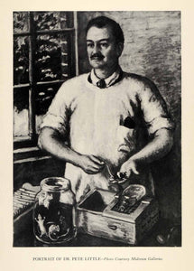 1941 Print Waldo Peirce Art Dr. Pete Little Portrait Lab Rats Science XAF3