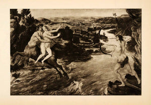 1938 Photogravure Antonio Pollaiuolo Rape Deianeira Centaur Nessus Hercules XAF4