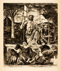 1938 Photogravure Piero Francesco Resurrection Roman Guards Jesus Tomb XAF4
