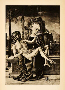 1938 Photogravure Cosimo Tura Pieta Quattrocento Madonna Christ Italian XAF4