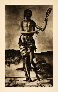 1938 Photogravure Ercole Roberti John Baptist Skeletal Thin Renaissance XAF4