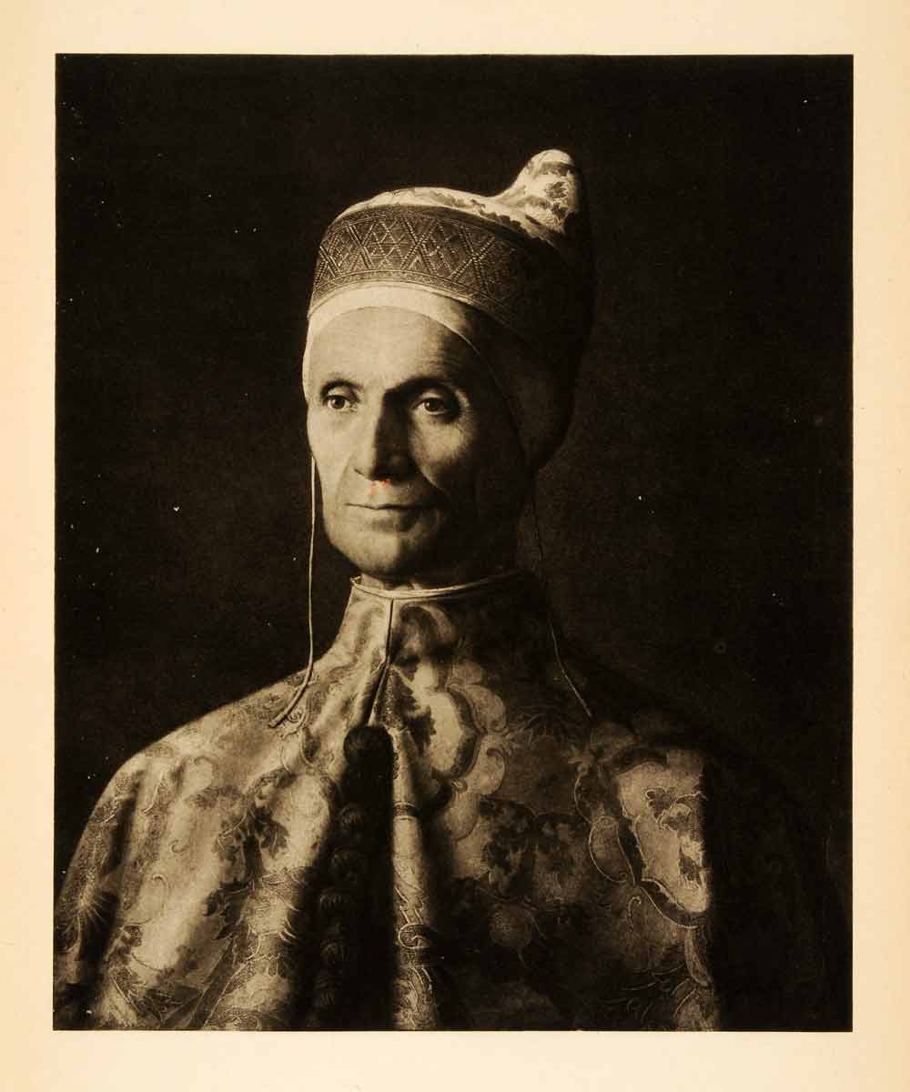 1938 Photogravure Giovanni Bellini Doge Leonardo Loredan Portrait XAF4