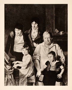1936 Photolithograph Jacques Louis David Portrait Gerard Family Father XAF5
