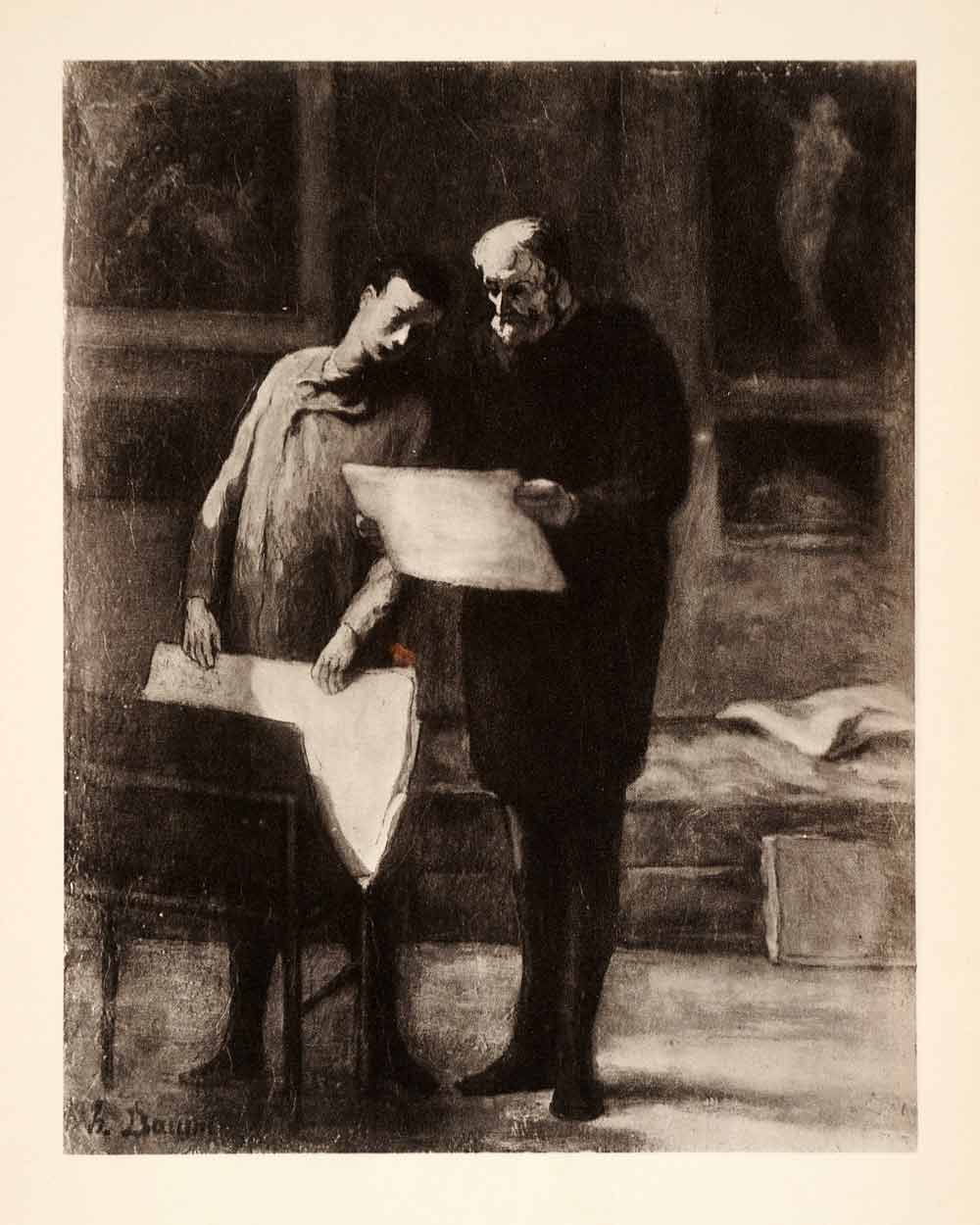 1936 Photolithograph Honore Daumier Print Collect Men Art Gallery XAF5