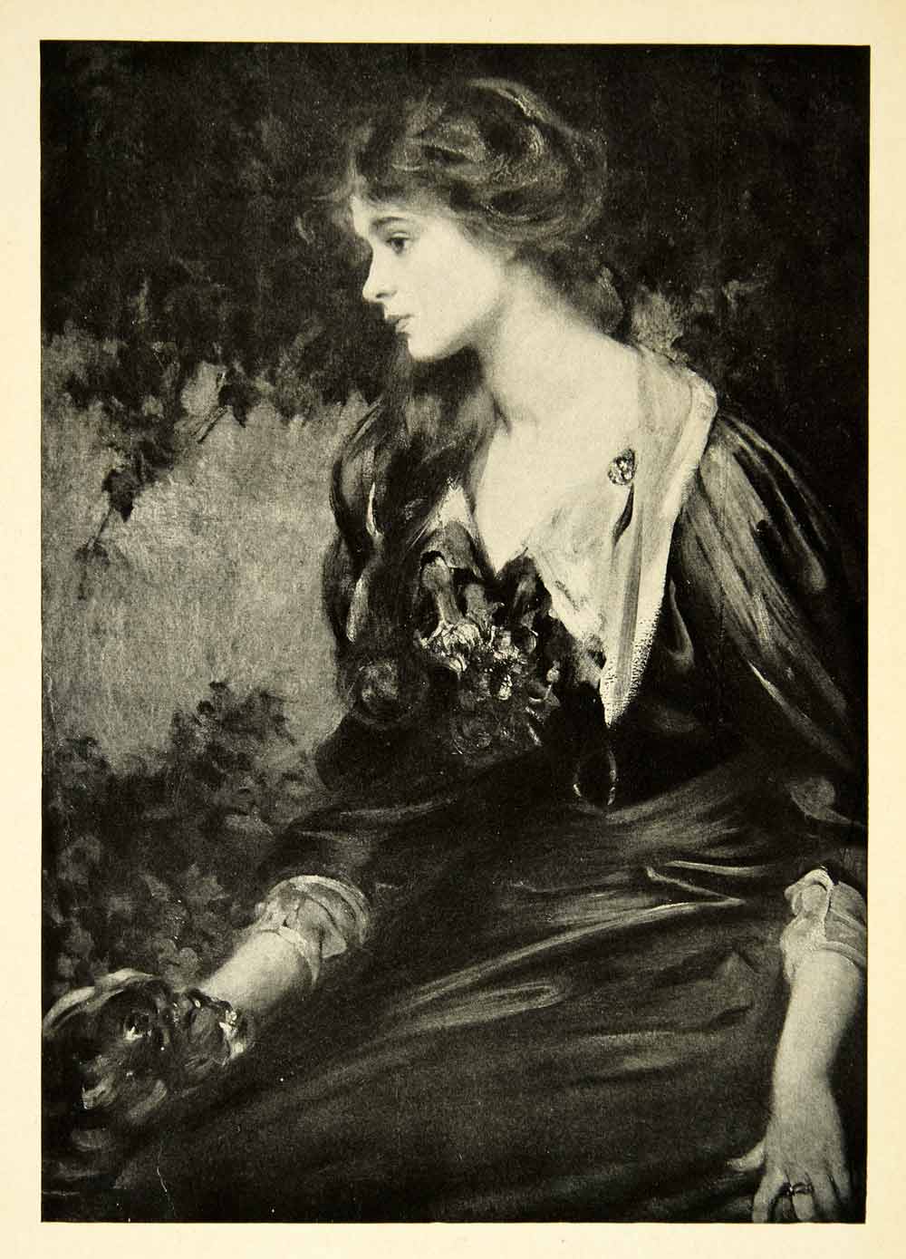 1908 Print James Jebusa JJ Shannon Art Lady Victoria Marjorie Manners XAFA3