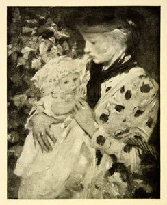 1908 Print James Jebusa JJ Shannon Art Flower Girl Portrait Baby Children XAFA3