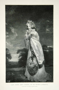 1902 Wood Engraving Thomas Lawrence Art Elizabeth Farren Lady Derby XAFA9