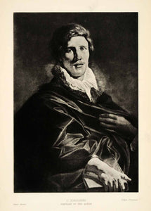1939 Photogravure Jacob Jordaens Self Portrait Costume Robe Book Flemish XAG5