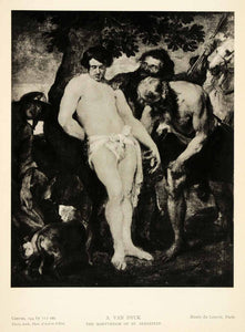 1939 Photogravure Anthony Van Dyck Martyrdom Saint Sebastian Christian XAG5