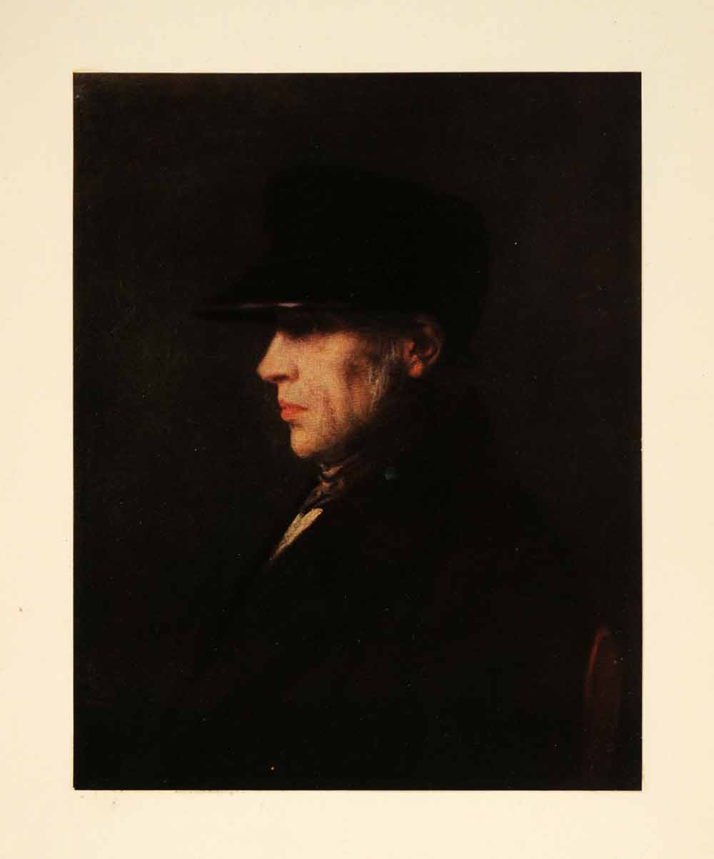 1924 Tipped-In Print Jeweller Amsterdam Josef Israels Dutch Artist Portrait XAG7
