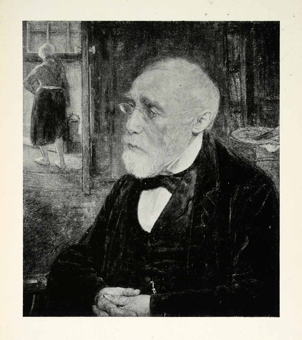 1924 Print Portrait of Josef Israles Dutch Painter Jan Veth Seated Doorway XAG7