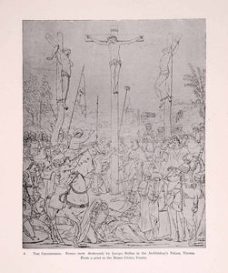 1907 Print Jacopo Bellini Fresco Crucifixion Cathedral Verona Renaissance XAG8