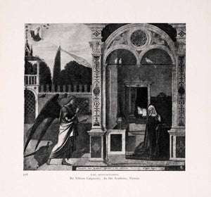 1907 Print Vittore Carpaccio Annunciation Gabriel Virgin Religion XAG8