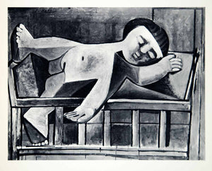 1965 Print Pablo Picasso Paloma Asleep Daughter Child Sleeping Abstract Art XAG9
