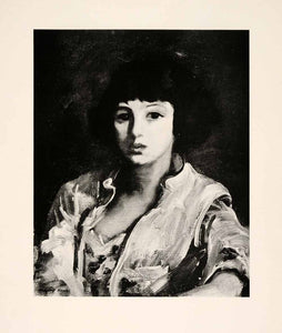 1921 Print Cecilia Portrait Robert Henri Artist Teacher American Female XAH2