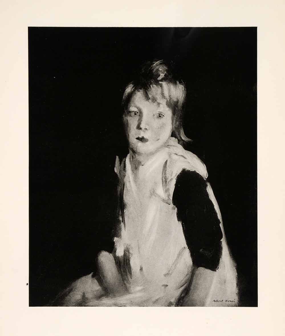 1921 Print Sis Robert Henri Portrait American Artist Painter Teacher Child XAH2