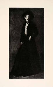 1921 Print Young Woman Black Portrait Robert Henri American Artist Teacher XAH2