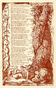 1863 Photolithograph Little Girl Found Lyca William Blake Illustrated Poem XAHA3