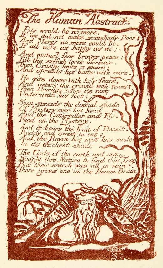 1863 Photolithograph William Blake Human Abstract Illustrated Poem XAHA3