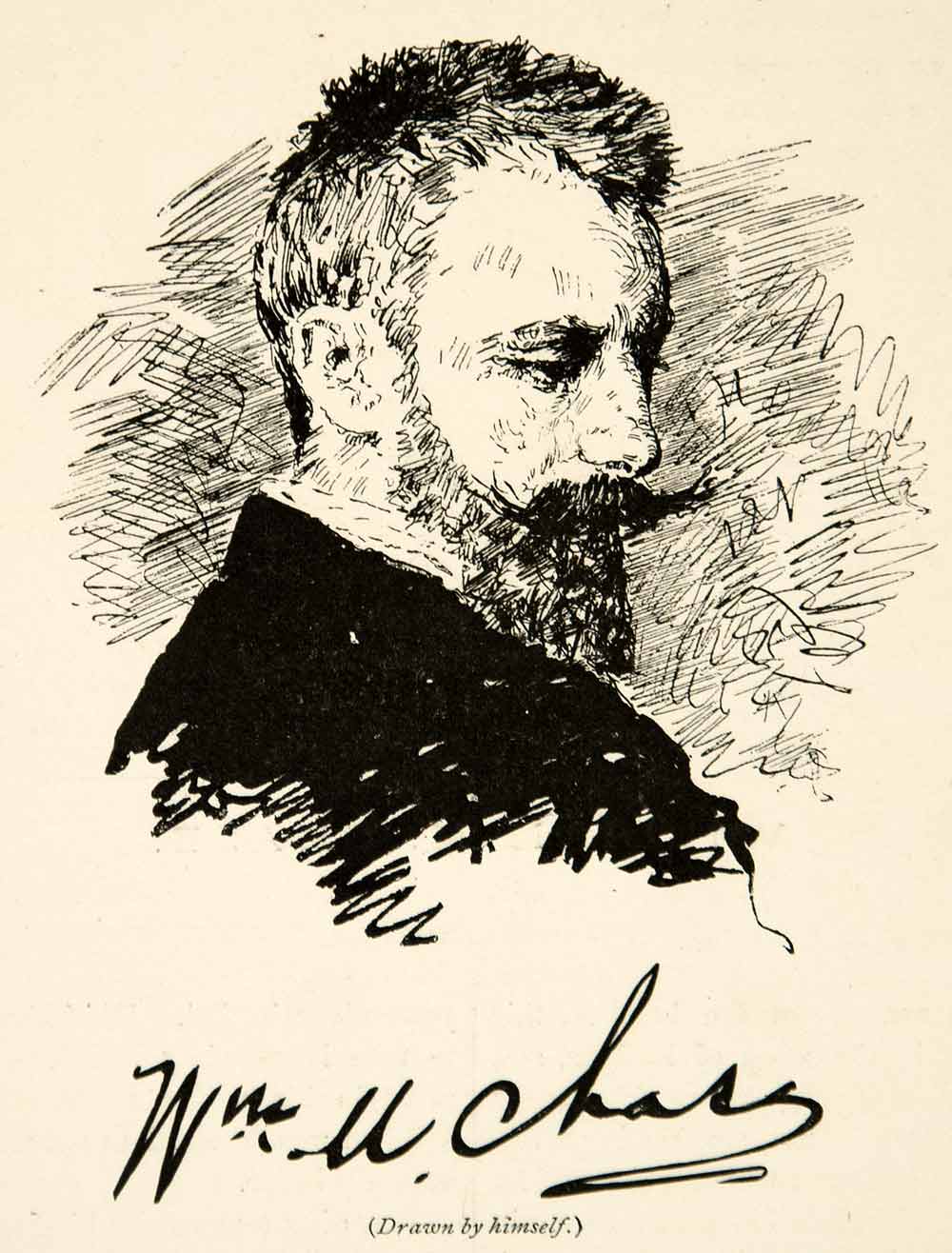 1879 Wood Engraving William Merritt Chase American Parsons Impressionist XAHA5