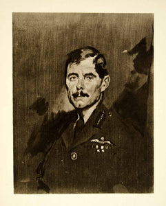 1921 Rotogravure William Orpen Art WWI Portrait Marshal Hugh Montague XAHA8