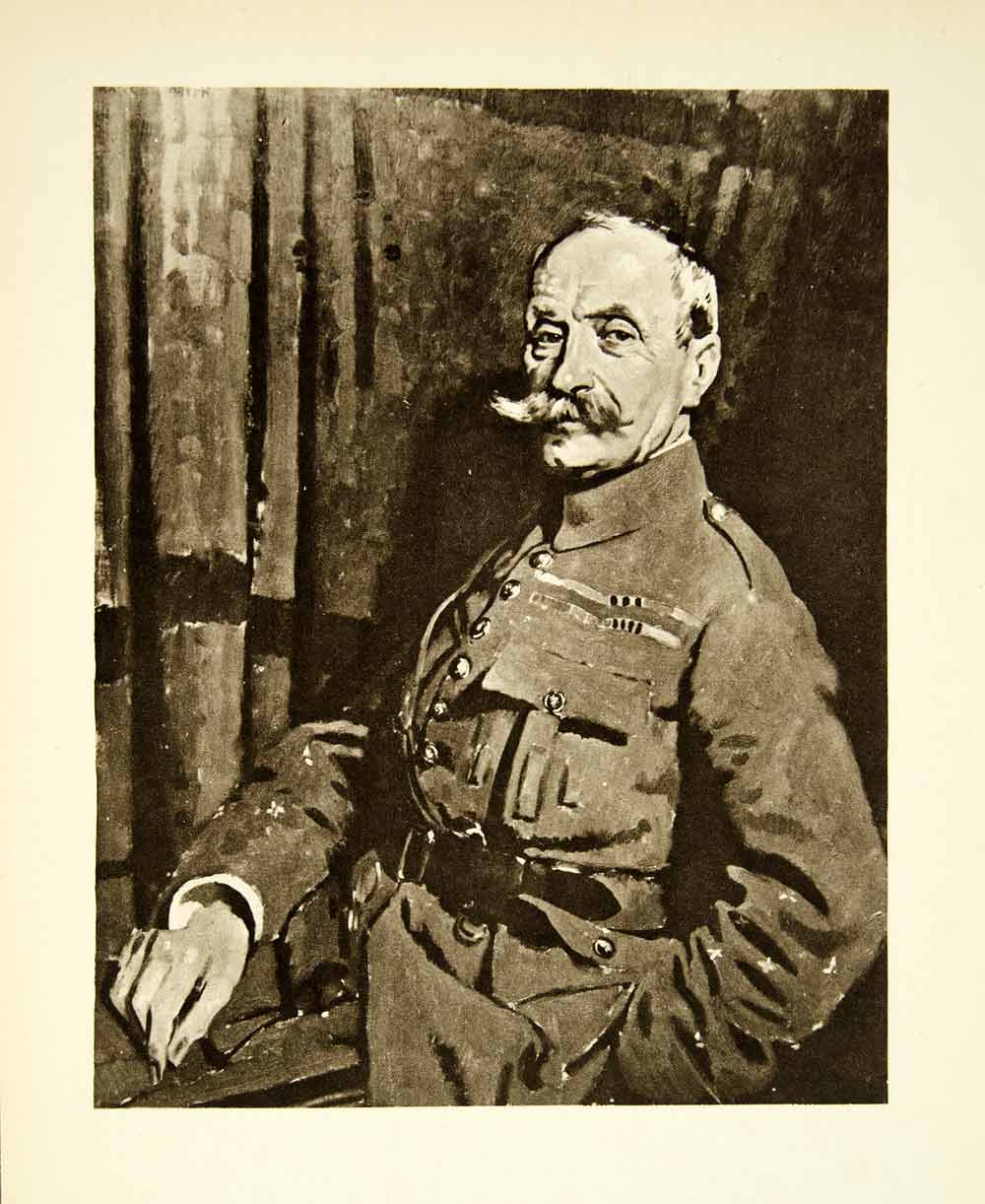 1921 Rotogravure William Orpen Art WWI Portrait French Marshal Ferdinand XAHA8