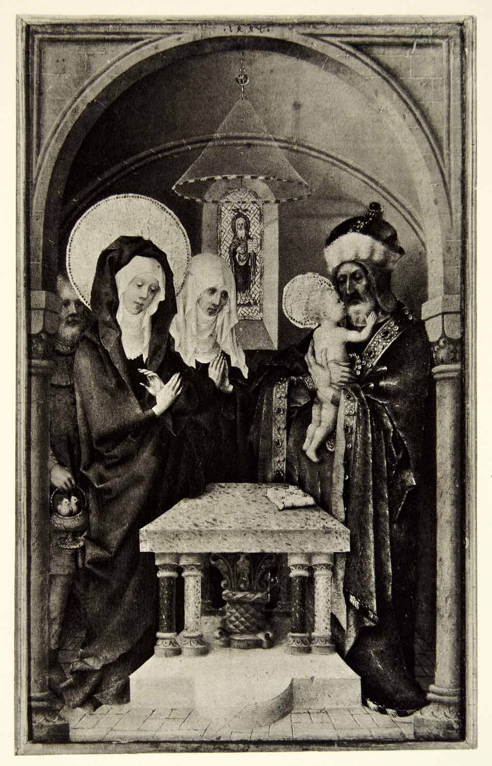 1951 Rotogravure Presentation Temple Baby Jesus Virgin Mary Holy Priest XAHA9