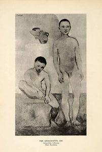 1940 Print Pablo Picasso Nude Adolescent Nude Naked Boys Modern Art Chester Dale