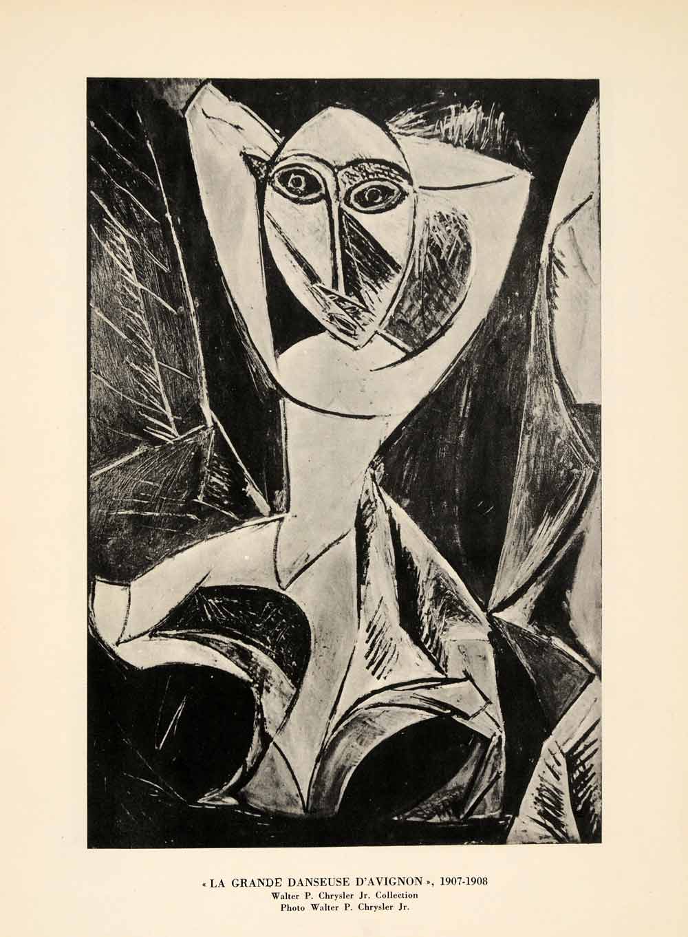 1940 Print Pablo Picasso Abstract Modern Artwork Avignon France Dancer Chrysler