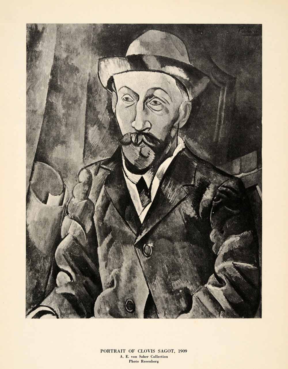 1940 Print Pablo Picasso Modern Infamous Artwork Dealer Portrait Clovis Sagot