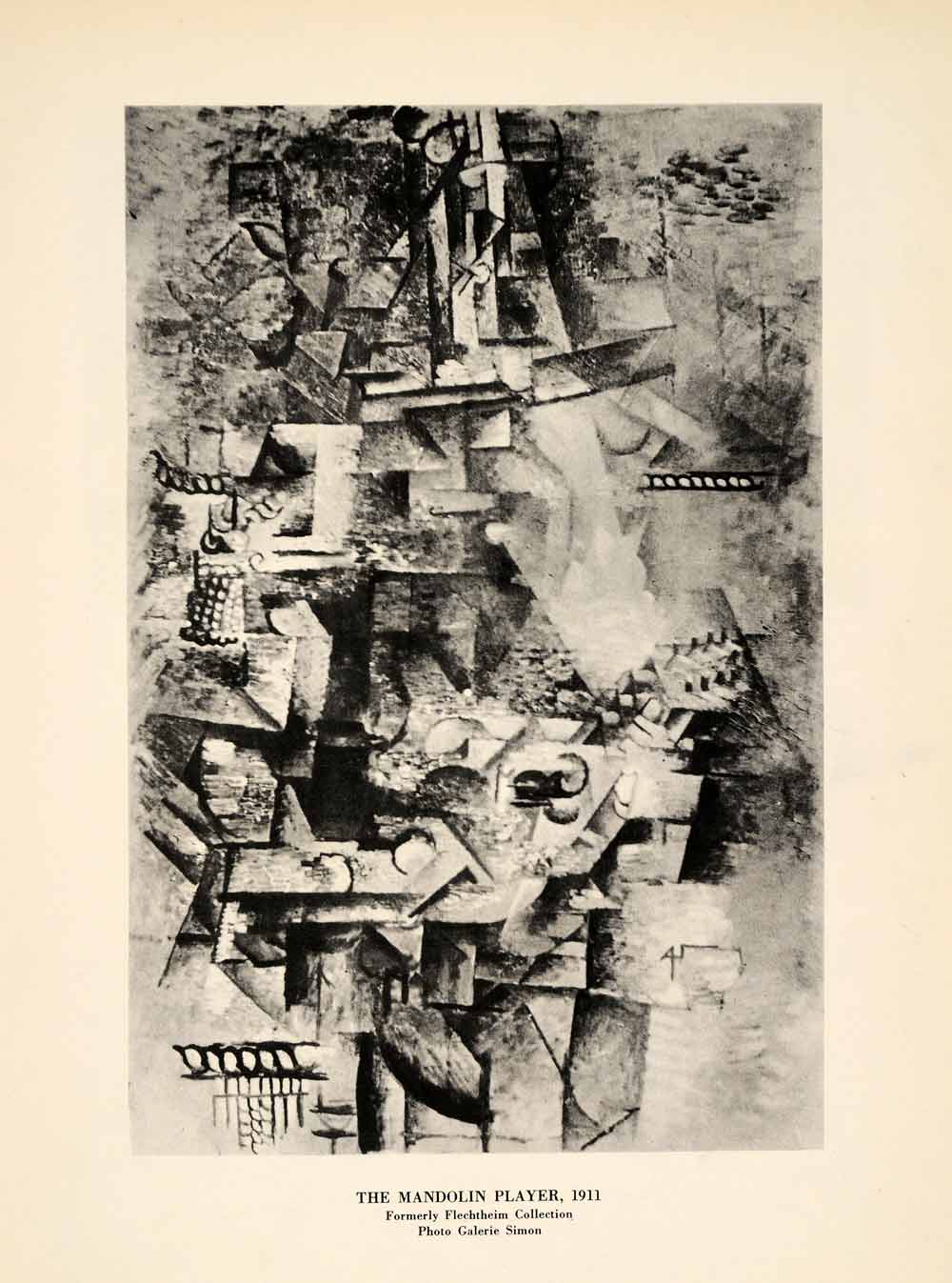 1940 Print Pablo Picasso Mandolin Musician Music Instrument Abstract Modern Art