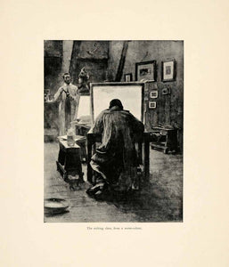 1899 Print Etching Water Color Class Artist Man Dutch Nicolaas van der Waay XAI9