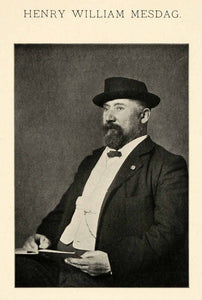 1899 Print Henry William Mesdag Portrait Portraiture Dutch Painter Man XAI9