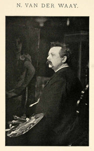 1899 Print Nicolaas van der Waay Portrait Artist Dutch E.S. Witkamp Painter XAI9