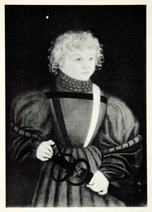 1950 Rotogravure Portrait Moritz Severin Saxony Cranach Elder Sword Boy XAIA1
