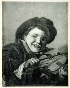 1950 Rotogravure Boy Playing Violin Musical Instrument Portrait Frans Hals XAIA1