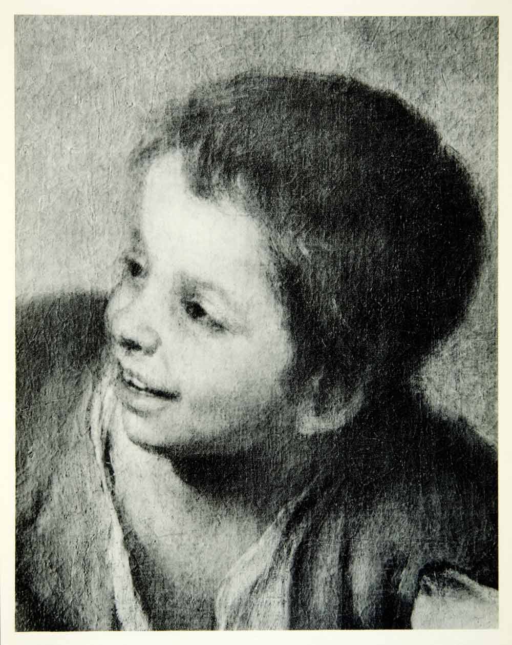 1950 Rotogravure Head Boy Portrait Child Pie Eaters Bartolome Esteban XAIA1