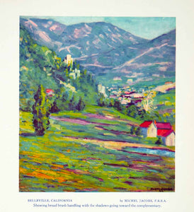 1956 Print Michel Jacobs Belleville California Landscape Mountains XAIA3